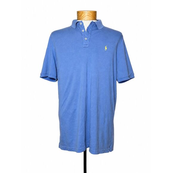 Polo by Ralph Lauren Other - Polo Ralph Lauren Classic Fit Polo Shirt Blue Yellow Pony Men's Large L Cotton